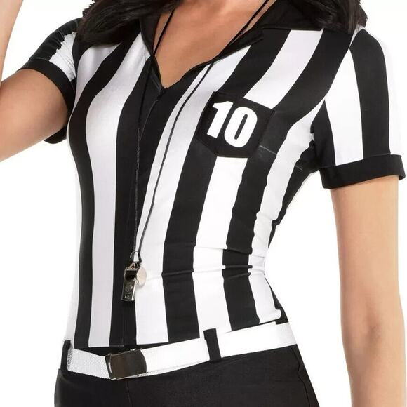 🔥Sexy Umpire Costume Halloween Fancy Dress MED BNWT🔥 - Picture 3 of 6